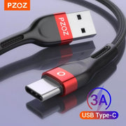 Pzoz Usb Type C Kabel Snel Opladen Draad Data Cord