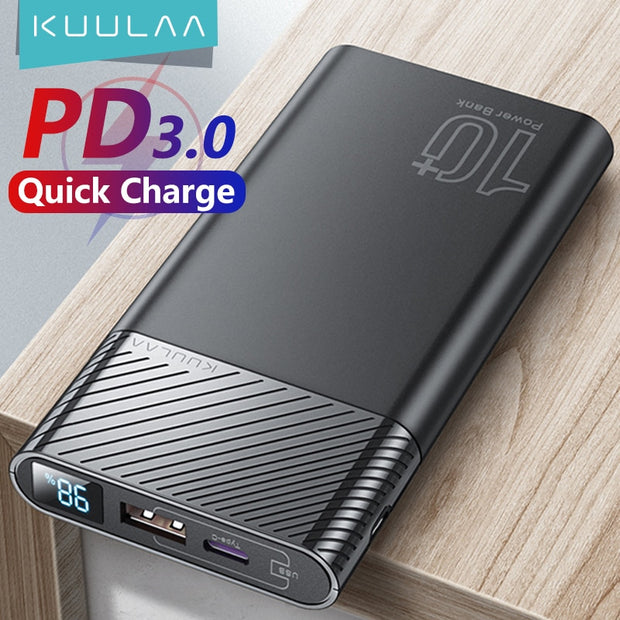 KUULAA Power Bank 10000mAh QC PD 3.0 PoverBank Fast Charging PowerBank