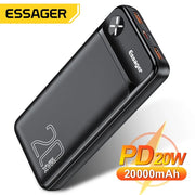 Essager Power Bank 20000mAh External Battery Pack 20000 mAh Powerbank